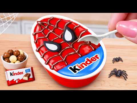 Amazing Mini Spider-Man Cake🕷️Miniature Kinder Chocolate Dessert Decorating🍫 Mini Cakes