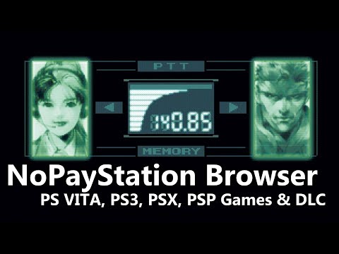 NoPayStation Browser: Install PS VITA, PS3, PS1 and PSP content on your consoles.
