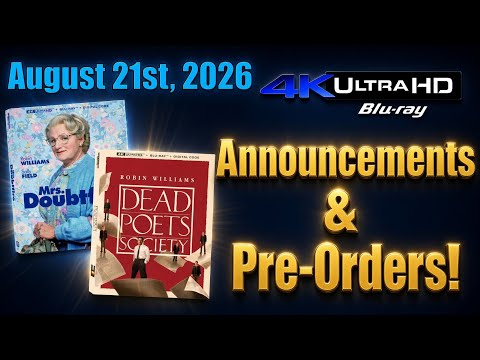 New 4K UHD Blu-ray Announcements &amp; Pre-Orders for August 21st, 2026! 