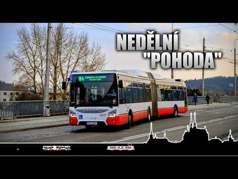 Okružní linka 84 a nový závlek s kloubovým Iveco Urbanway 🚌 Bus cab view Brno