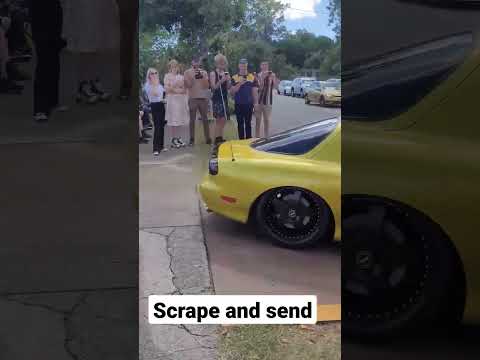 Yellow RX7 FD Scraps and sends kt leaving All Asian Day Brisbane 2023 #popular #fyp #trending #cars